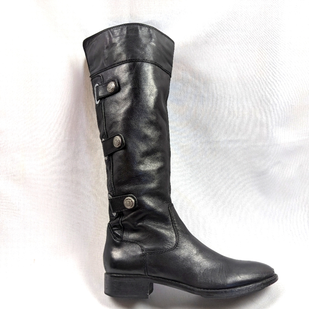 Arturo Chiang black leather tall riding boots Size 8